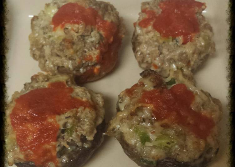 Recipe of Award-winning Sausage stuffed mushrooms with sriracha