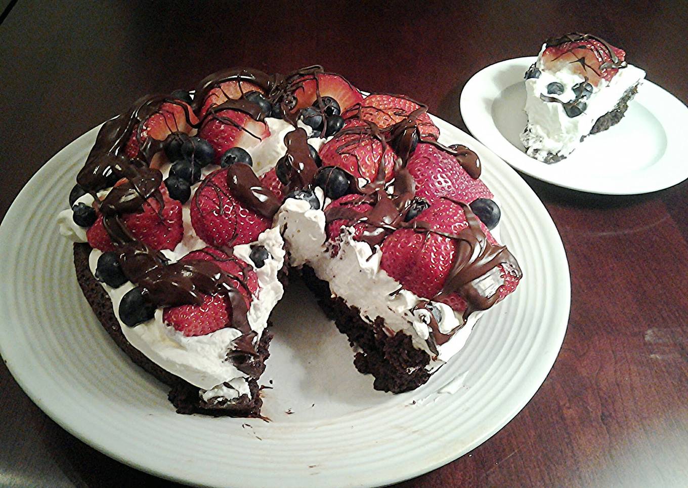 Berry Brownie Torte