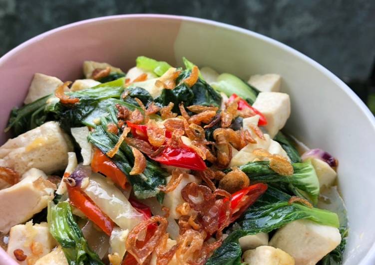 Ca Pokcoy Tahu Putih #dapurwiwin 👩🏻‍🍳