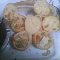 A picture of Mini chicken pot pies.