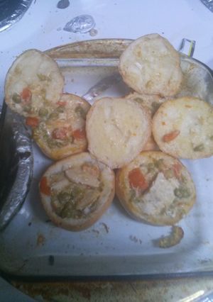 A picture of Mini chicken pot pies.