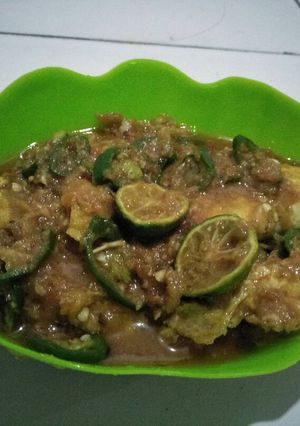 Foto resep Telur dadar bumbu asem