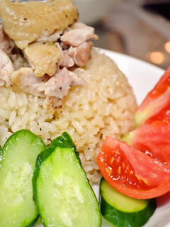 A picture of Foolproof Chicken Rice in a Rice Cooker.