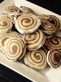 A picture of Yummy Vanilla/Chocolate Cookie Snails.