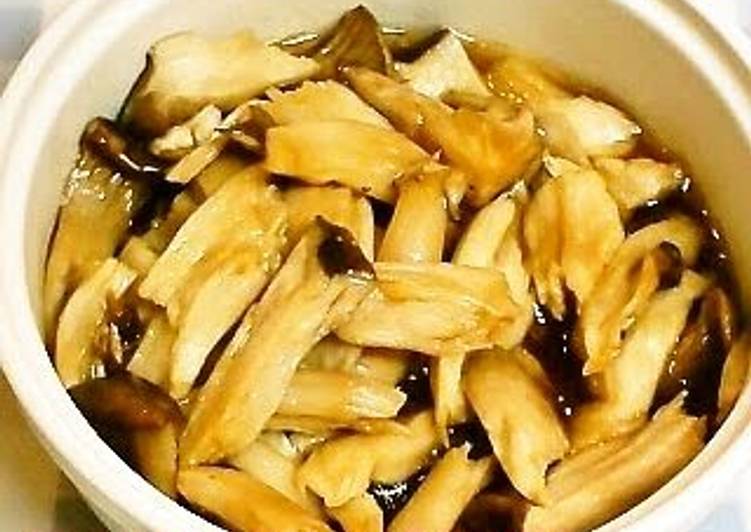 Easiest Way to Make Award-winning Simmered King Oyster Mushrooms for Bento