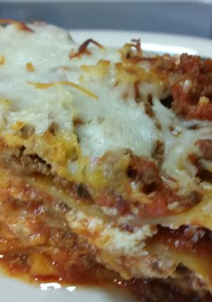 A picture of Homemade Lasagna.