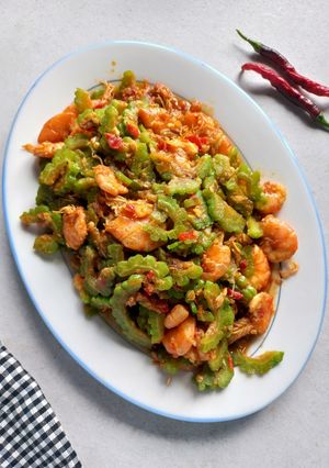 Foto resep Tumis pare udang