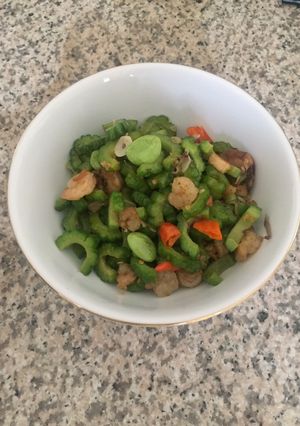 Foto resep Tumis pare udang petai