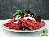 Pink waffles