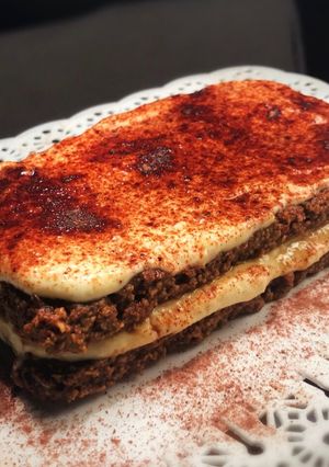 Una foto de Tiramisú saludable sin azúcar (con galletas de avena caseras)