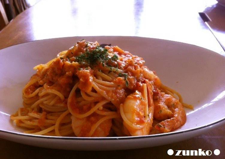 Easiest Way to Prepare Perfect Shrimp Tomato Cream Pasta