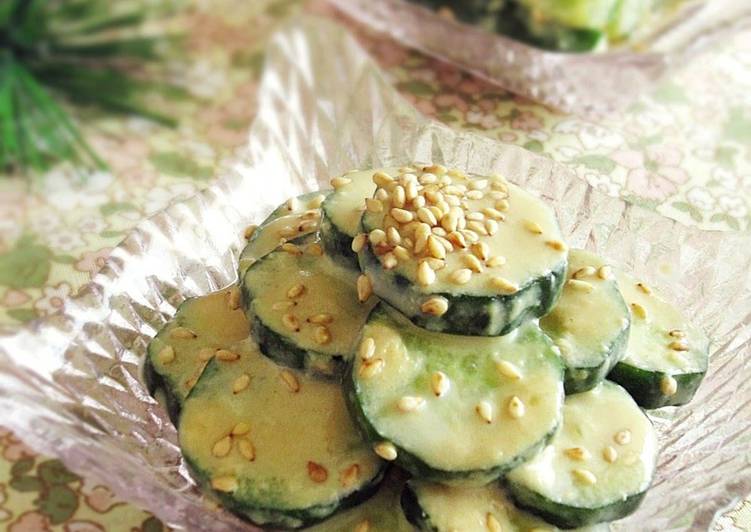 Recipe of Quick Cucumbers with Wasabi and Miso-Mayo