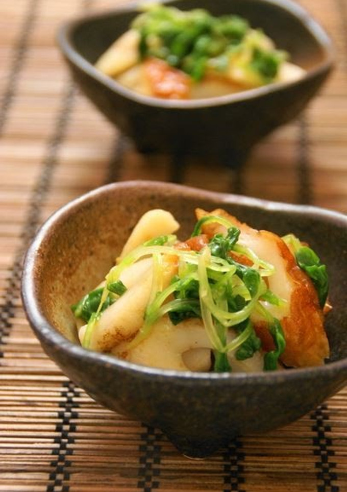 A picture of Simple Chikuwa with Mustard Dressing.