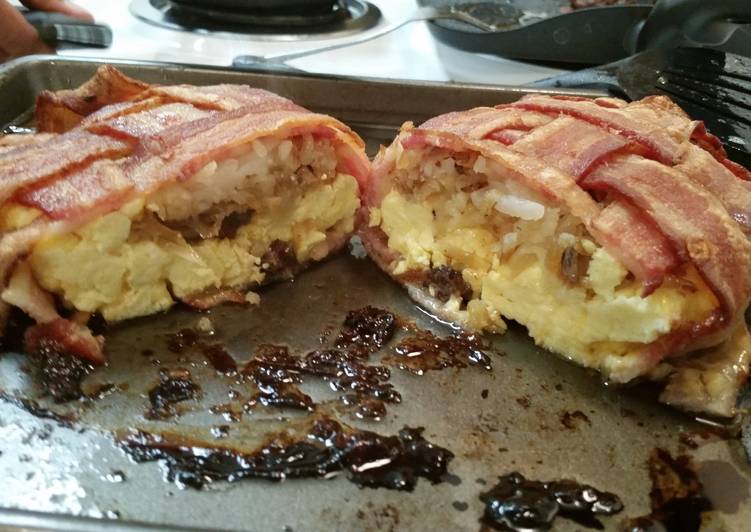 Steps to Prepare Breakfast Wrapped in Bacon in 12 Minutes for Mom