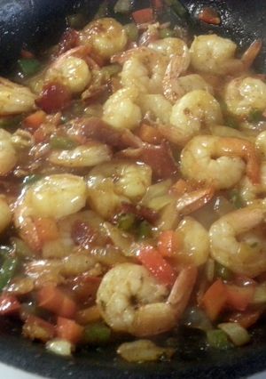 A picture of sweet and spice shrimp.