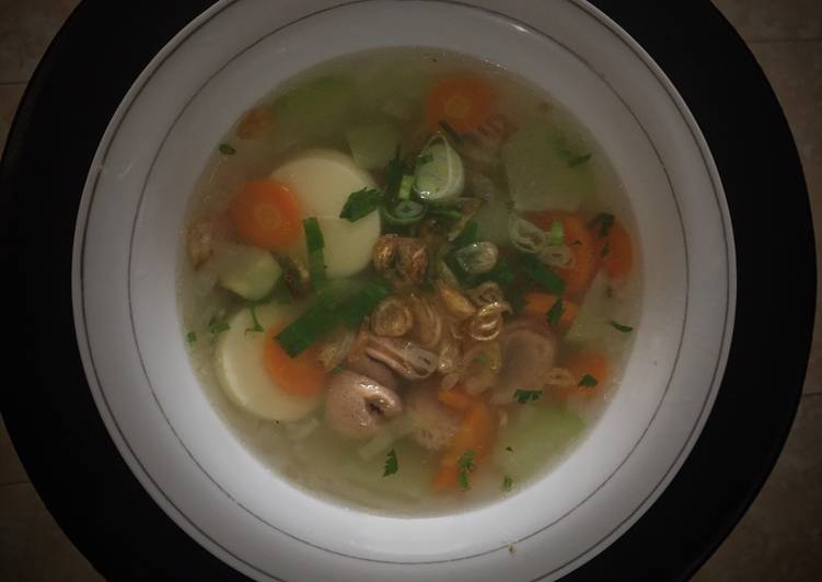 Saussage with tofu soup