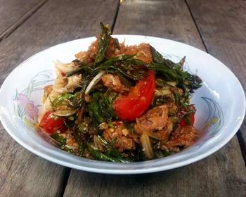 Update, Serving Recipe Young Tamarind Leaves Spicy Salad Yummy