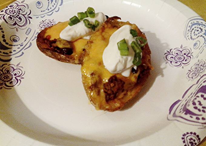 Chili Cheese Potato Skins