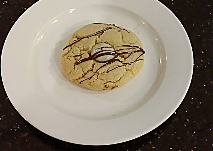 White Chocolate Cookies with a Cookies and Cream Center
