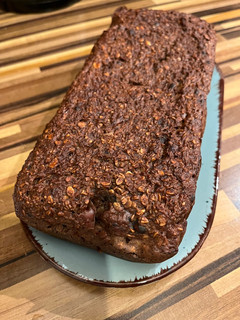 Una foto de Budín de avena, banana y chocolate
