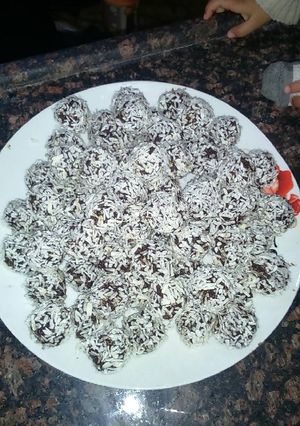 صورة لوصفة كرات جوز الهند