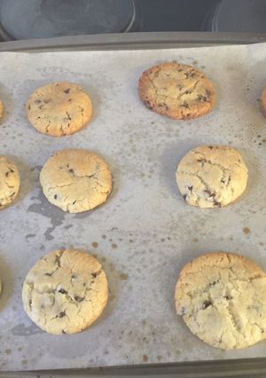 A picture of Super easy Soft Choc Chip Cookies.
