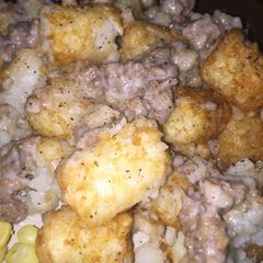 A picture of Old Fashioned Tater Tot Casserole.