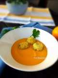 Crema de calabaza con mijo y naranja