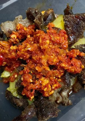 Foto resep Dendeng Sapi Balado ala Buna