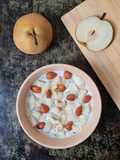 Pudding de nashi con yogur y chía