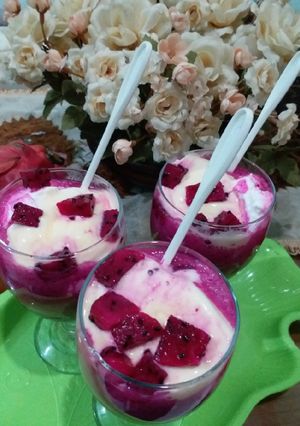 Foto resep Jus buah naga jelly