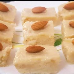 A picture of Mawa burfi recipe I khoya burfi recipe.
