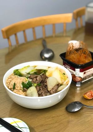 Hình của món Mì Udon bò Nhật.