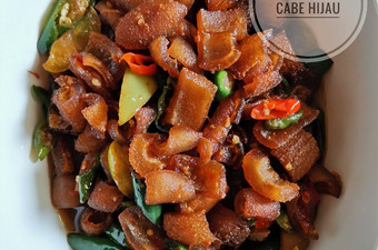 Cara Gampang Membuat Oseng Kikil Cabe Hijau Pedas Manis Sederhana Dan Enak