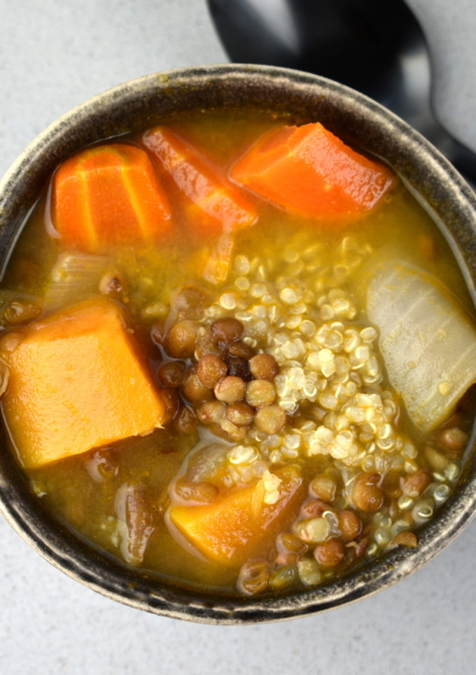 Una foto de Lentejas con quinoa