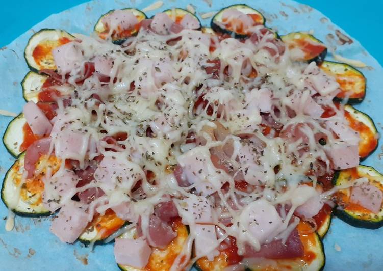 Pizza con base de calabacín