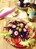 Mix Prawn Olive Salad with Thai Dressing Homemade