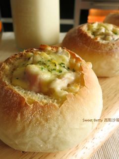 焗烤蘑菇法國麵包球 的食譜成品照片