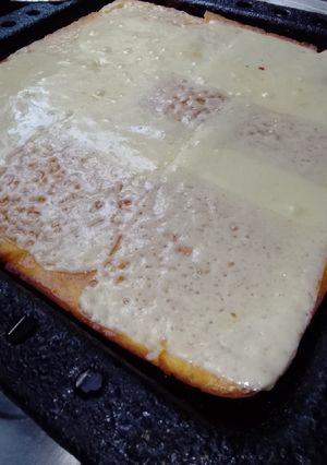 Una foto de Fainá de queso con queso danbo