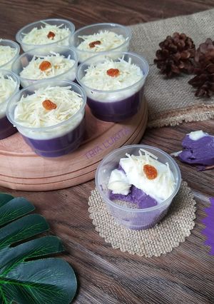 Foto resep Puding Ubi Ungu Vla Susu Keju