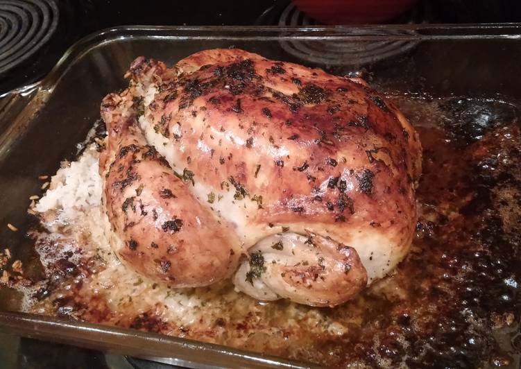 Roasted Rice Stuffed Chicken