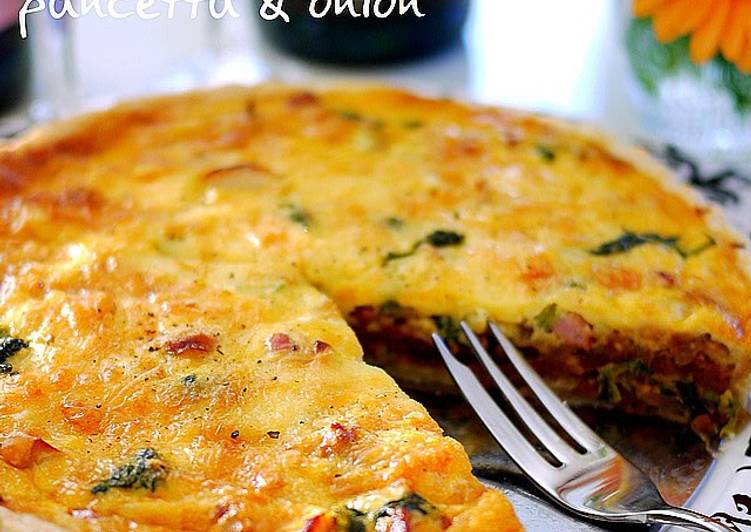 Simple Way to Make Quick Sublime Pancetta and Caramelized Onion Quiche
