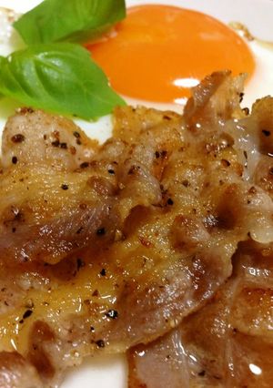 A picture of Home-made Pancetta Made from Thinly Sliced Pork.