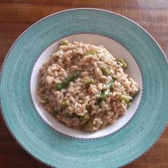 Asparagus risotto A picture of Asparagus risotto.