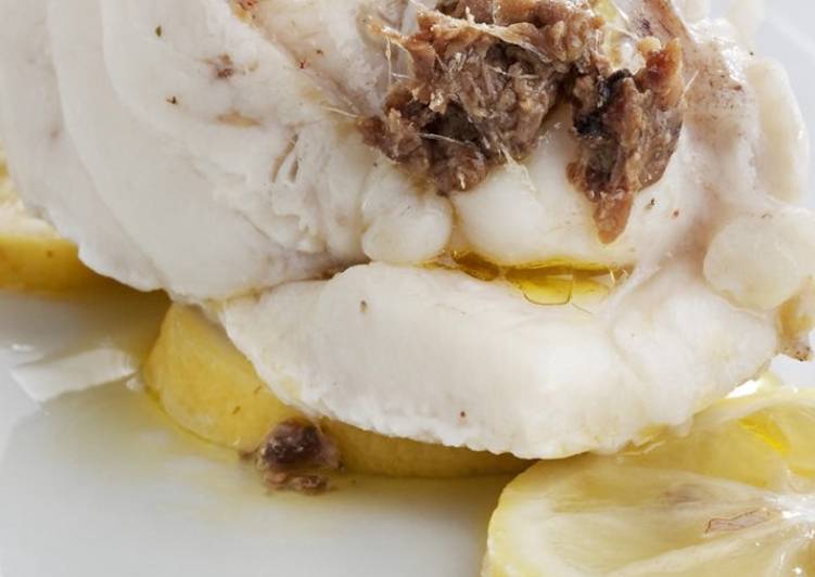 Thermomix Lemon Cod with anchovies
