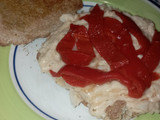 Sándwich de paté vegetariano de alubias