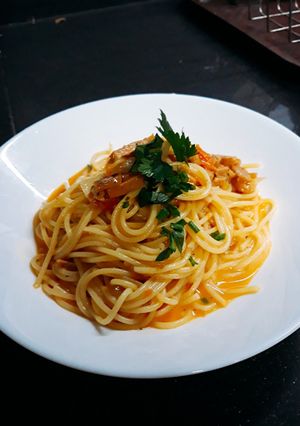 Foto resep Rosè Spaghetti Pasta