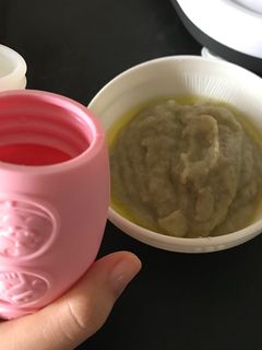 Foto resep Mpasi 6month bubur kacang hijau dan pure pir + evo