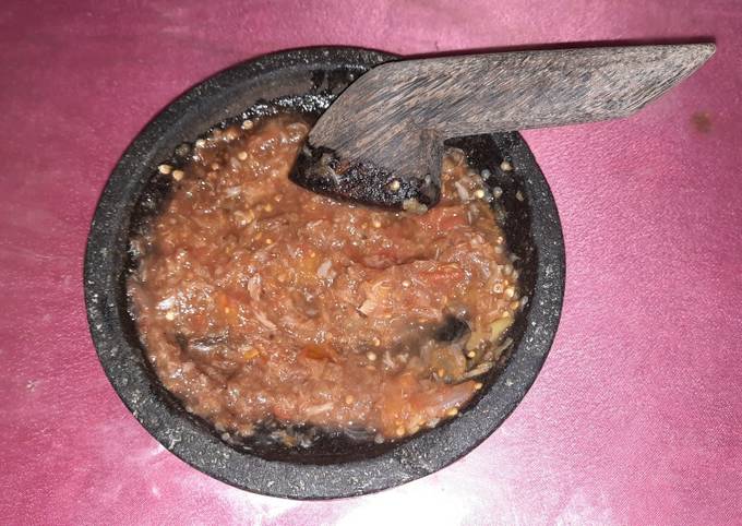 Sambal terasi kukus simple