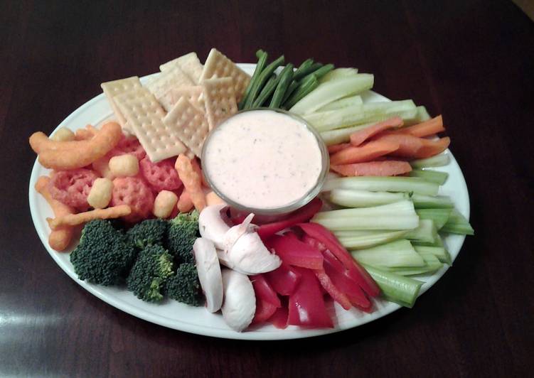 Recipe of Quick Garlic Herb Vegetable and Chip Dip